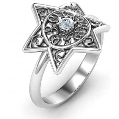 Star of David with Filigree Ring - Name My Jewelry ™