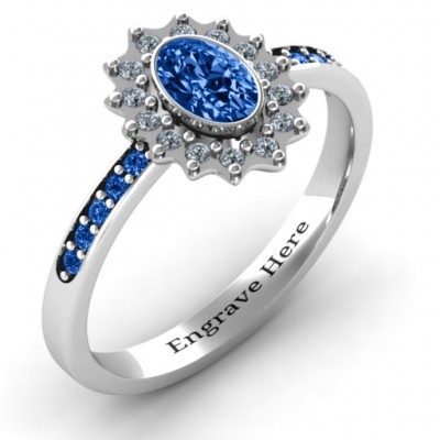 Starburst Ring with Stone Accents  - Name My Jewelry ™