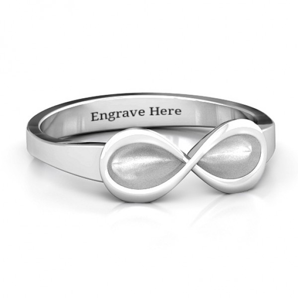 Sterling Silver  Vogue  Infinity Ring - Name My Jewelry ™