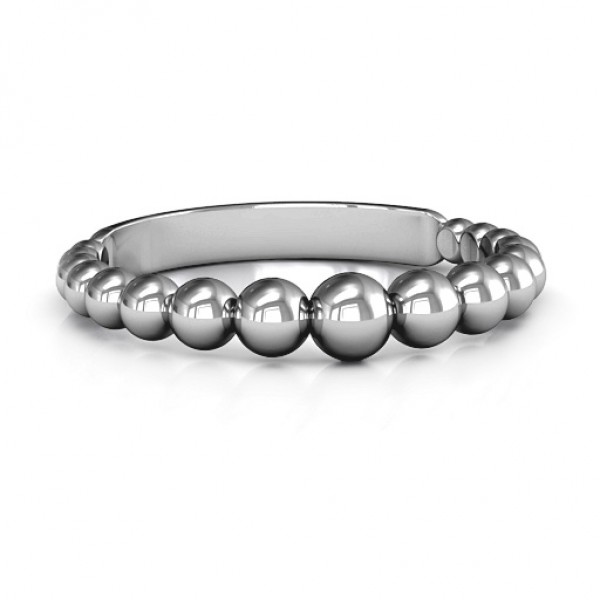 Sterling Silver Beaded Beauty Ring - Name My Jewelry ™