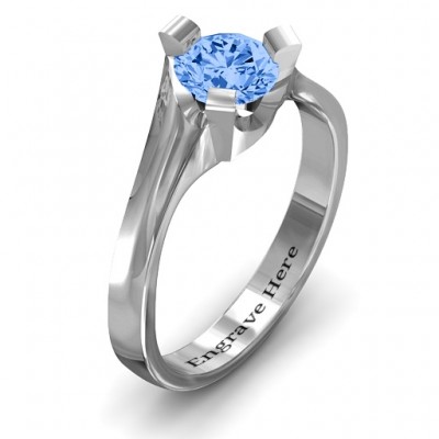 Sterling Silver Beloved Tri-Set Ring - Name My Jewelry ™