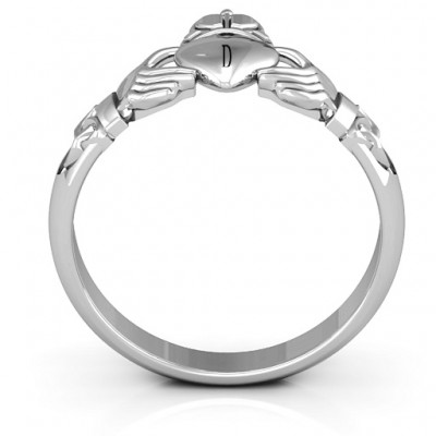 Sterling Silver Celtic Knotted Claddagh Ring - Name My Jewelry ™