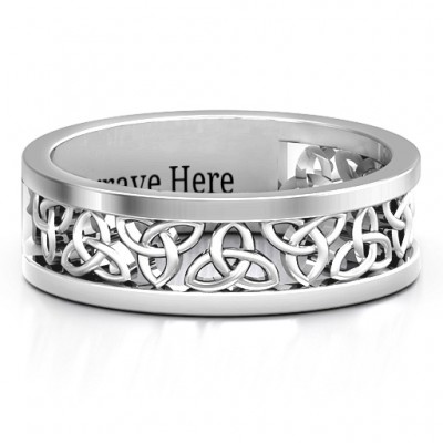 Sterling Silver Celtic Wreath Men's Ring - Name My Jewelry ™