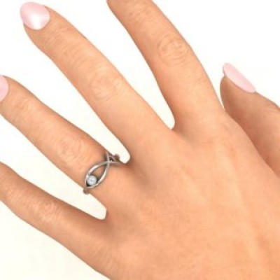 Sterling Silver Classic Fish Ring - Name My Jewelry ™