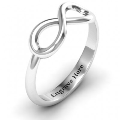 Sterling Silver Classic Infinity Ring - Name My Jewelry ™