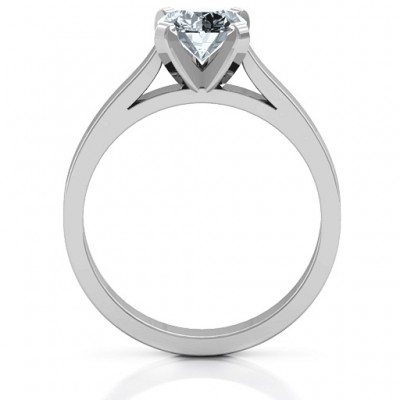 Sterling Silver Classic Solitaire Ring - Name My Jewelry ™
