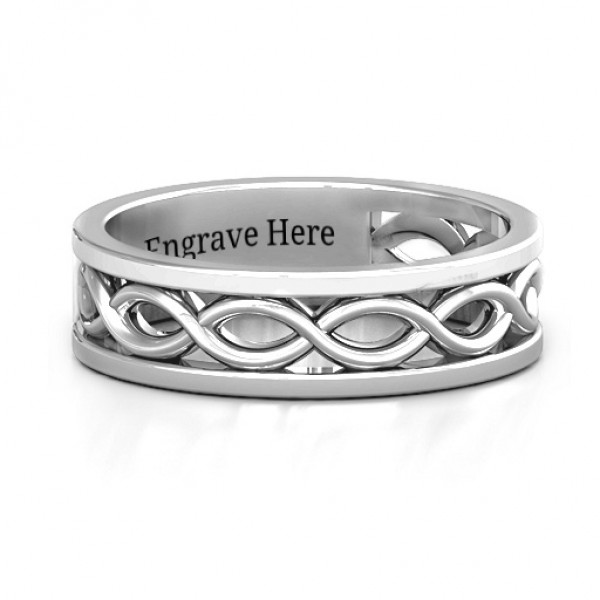 Sterling Silver Diadem Infinity Women's Ring - Name My Jewelry ™