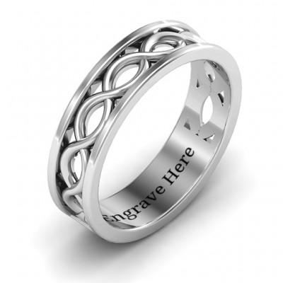 Sterling Silver Diadem Infinity Women's Ring - Name My Jewelry ™