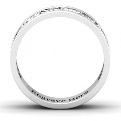 Sterling Silver Half Eternity Celtic Ring - Name My Jewelry ™