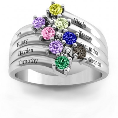 Sterling Silver Hydra Multi-Wave Ring - Name My Jewelry ™