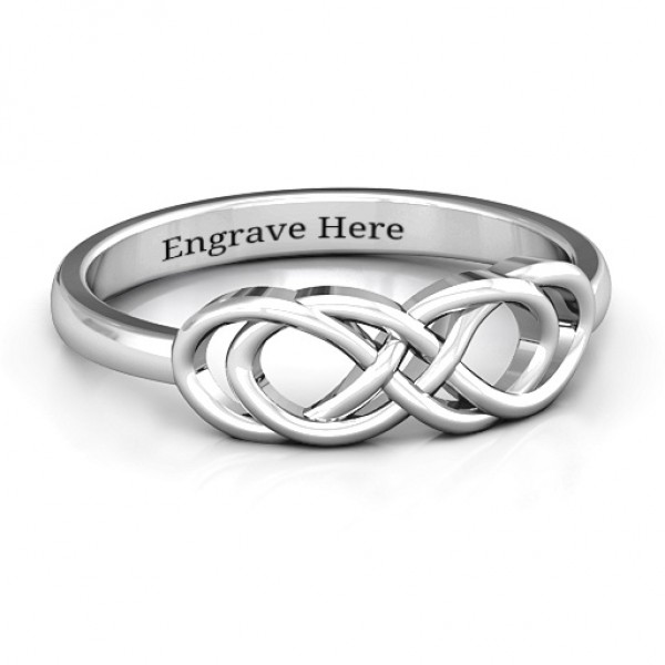 Sterling Silver Infinity Knot Ring - Name My Jewelry ™