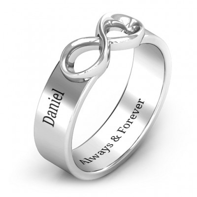 Sterling Silver Men's Expression of Infinity Band - Name My Jewelry ™