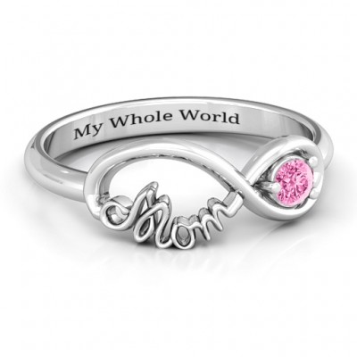 Sterling Silver Mom's Infinity Bond Ring - Name My Jewelry ™