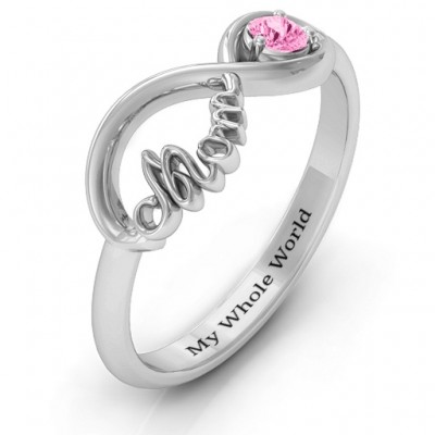 Sterling Silver Mom's Infinity Bond Ring - Name My Jewelry ™