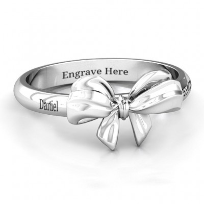 Sterling Silver Papillon Bow Ring - Name My Jewelry ™