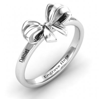 Sterling Silver Papillon Bow Ring - Name My Jewelry ™