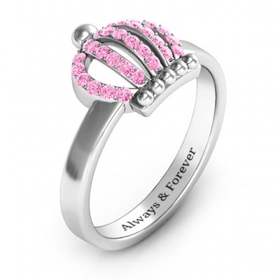 Sterling Silver Queen Of The Castle Crown Ring - Name My Jewelry ™
