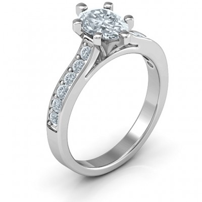 Sterling Silver Shining in Love Ring - Name My Jewelry ™