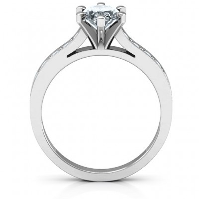 Sterling Silver Shining in Love Ring - Name My Jewelry ™