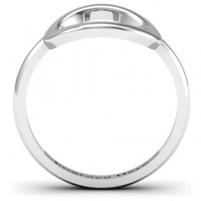 Sterling Silver Simple Circle Karma Ring - Name My Jewelry ™