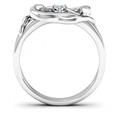 Sterling Silver Snake Lover's Knot Ring - Name My Jewelry ™