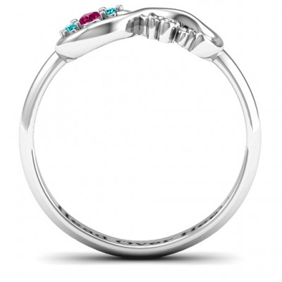 Sterling Silver Sparkly Love Infinity Ring - Name My Jewelry ™