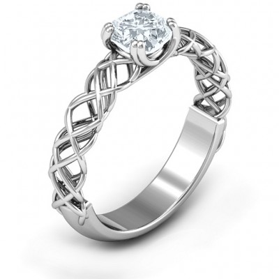 Sterling Silver Tangled in Love Ring - Name My Jewelry ™