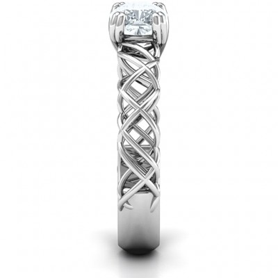 Sterling Silver Tangled in Love Ring - Name My Jewelry ™