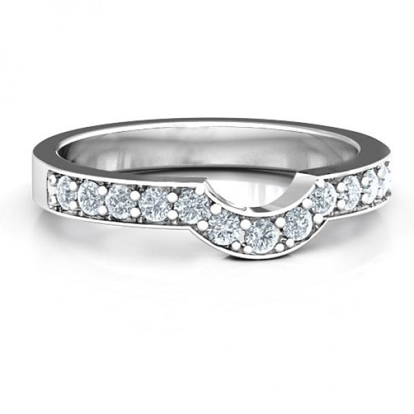 Sterling Silver U-Shape Shadow Ring - Name My Jewelry ™