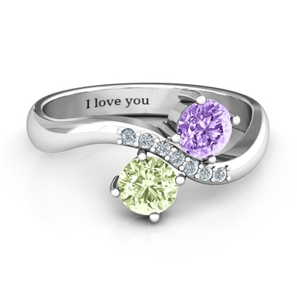 Storybook Romance Two Stone Ring  - Name My Jewelry ™