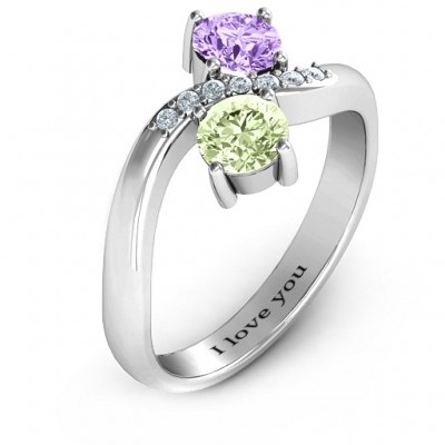 Storybook Romance Two Stone Ring  - Name My Jewelry ™