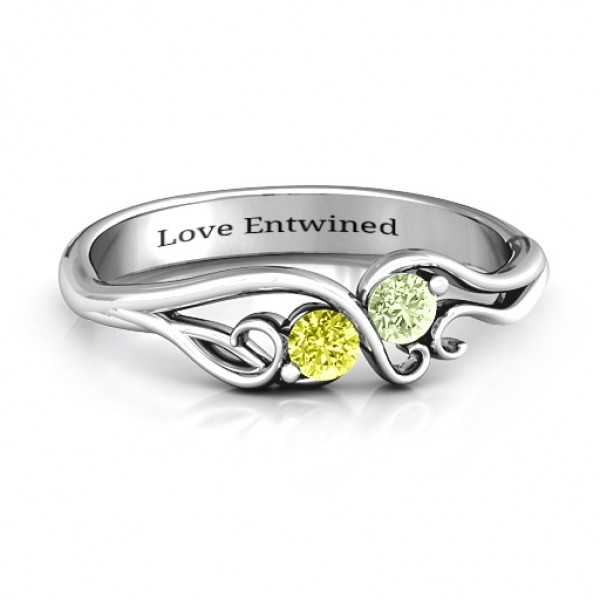 Swirl of Style Birthstone Ring  - Name My Jewelry ™