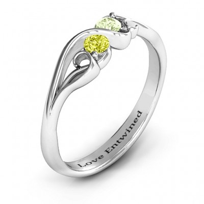 Swirl of Style Birthstone Ring  - Name My Jewelry ™