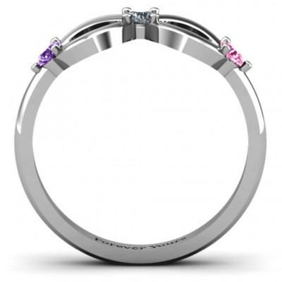 Three Stone Infinity Ring  - Name My Jewelry ™