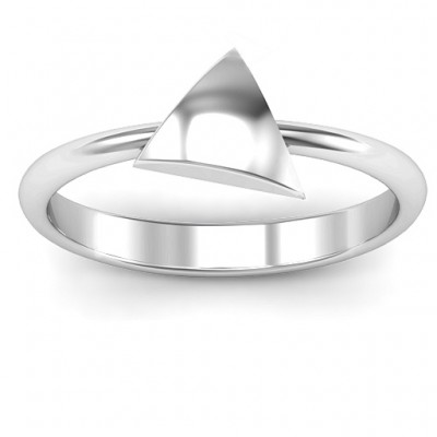 Triangle Pebble Geometric Ring - Name My Jewelry ™