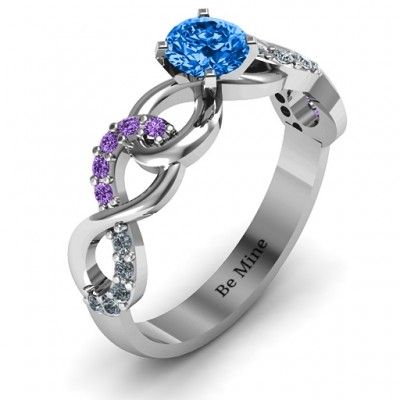 Triple Infinity with Accents Ring - Name My Jewelry ™