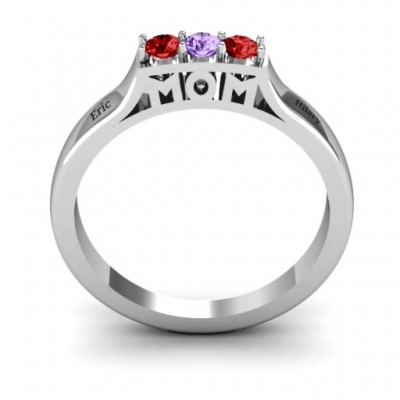 Triple Round Stone MOM Ring  - Name My Jewelry ™
