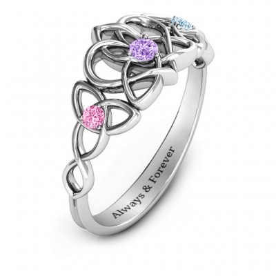 Triple Trinity Celtic Heart Ring - Name My Jewelry ™