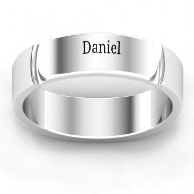 Tungsten Lysander Curved Groove Men's Ring - Name My Jewelry ™