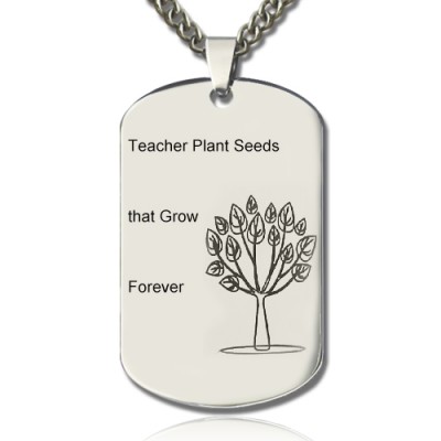 Man's Dog Tag Tree Name Necklace - Name My Jewelry ™