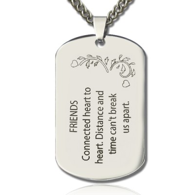 Best Friends Dog Tag Name Necklace - Name My Jewelry ™
