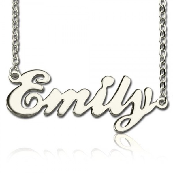 Custom Cursive Name Necklace Sterling Silver - Name My Jewelry ™
