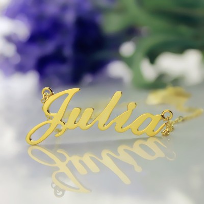 Solid Gold 18ct Julia Style Name Necklace - Name My Jewelry ™