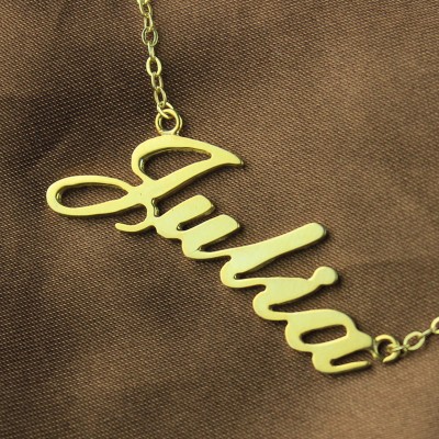 Solid Gold 18ct Julia Style Name Necklace - Name My Jewelry ™