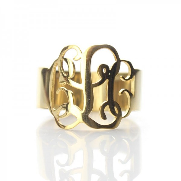 Solid Gold personalized Monogram Ring - Name My Jewelry ™