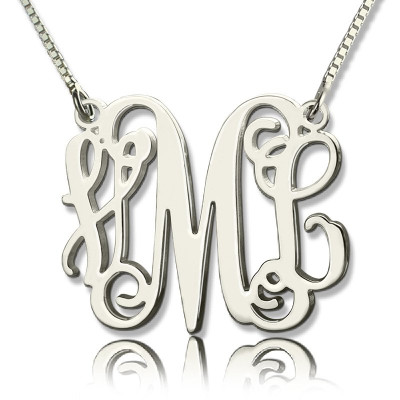 personalized Monogram Initial Necklace Sterling Silver - Name My Jewelry ™