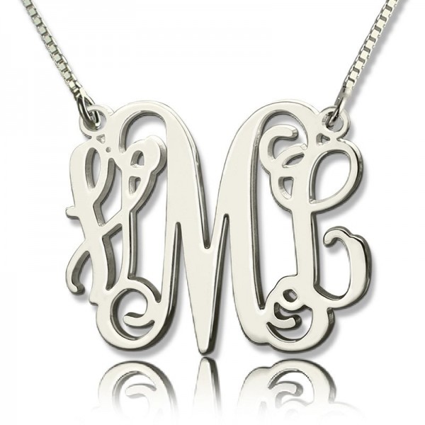 personalized Monogram Initial Necklace Sterling Silver - Name My Jewelry ™
