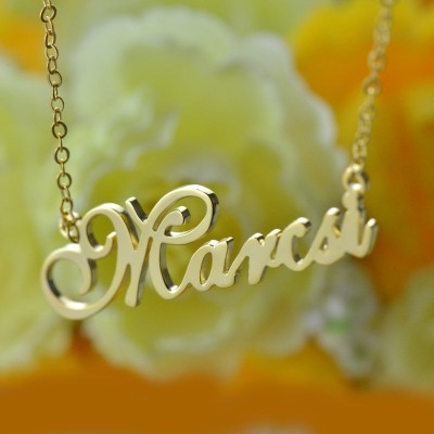 personalized Nameplate Necklace 18ct Gold Plated - Name My Jewelry ™
