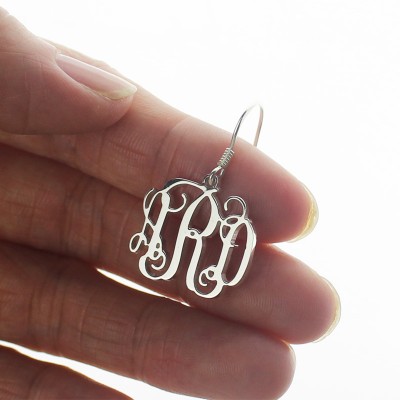 personalized Sterling Silver Monogram Earrings - Name My Jewelry ™
