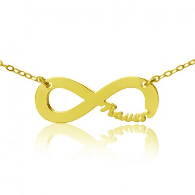 Solid Gold 18ct Infinity Name Necklace - Name My Jewelry ™